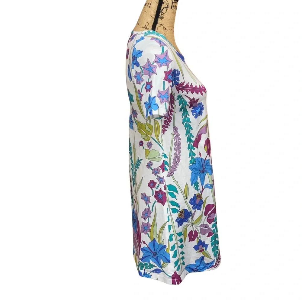 Averardo Bessi Floral Print Short Sleeve Shift Dress Size 6 - Picture 2 of 10